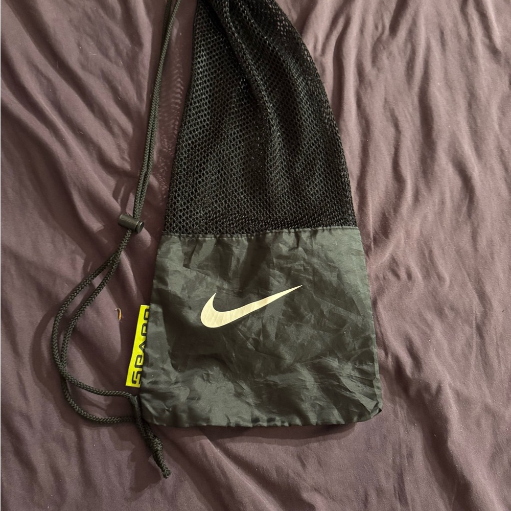 Nike Black Mesh Drawstring Backpack - image 1